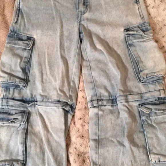 PacSun 90’s Baggy Cargo Zip Off Jeans - Picture 4 of 14
